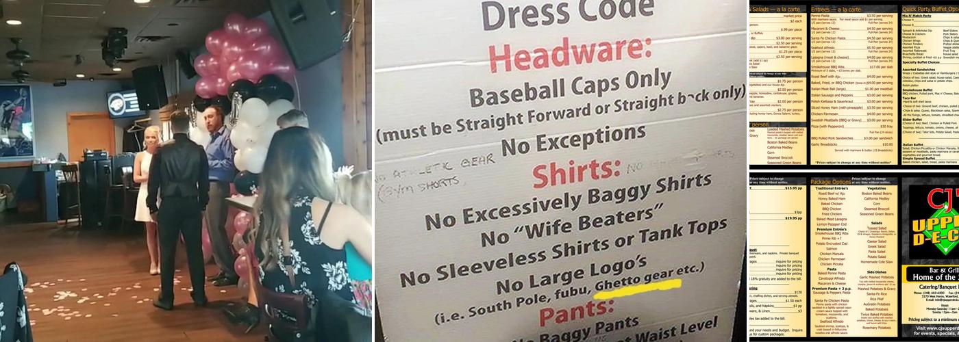 CJ's Upper Deck Menu