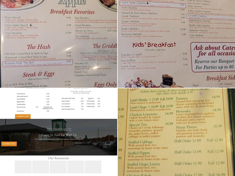 Green Apple Restaurant Dixie Highway Menu