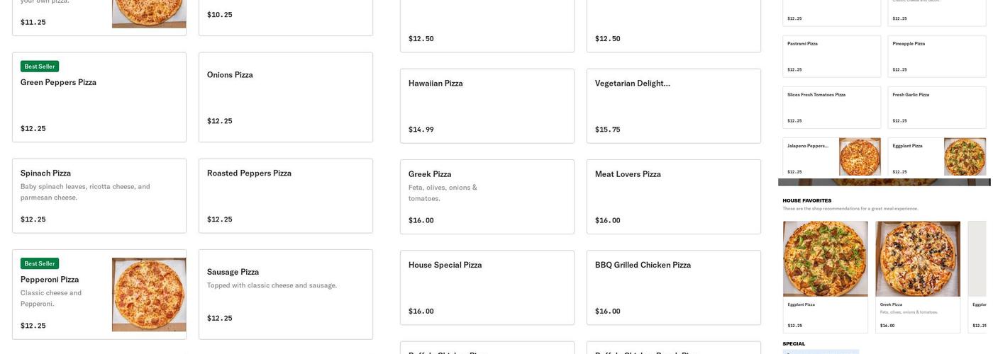 Pizza Express Menu