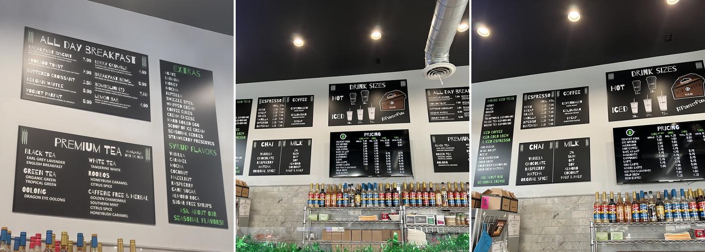 The Perfect Perk Cafe Menu