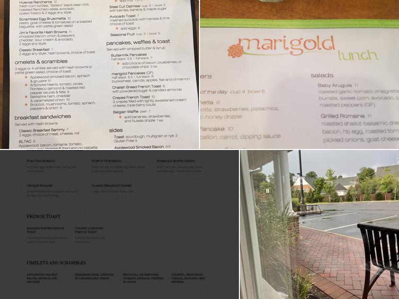 Marigold Market & Cafe Menu
