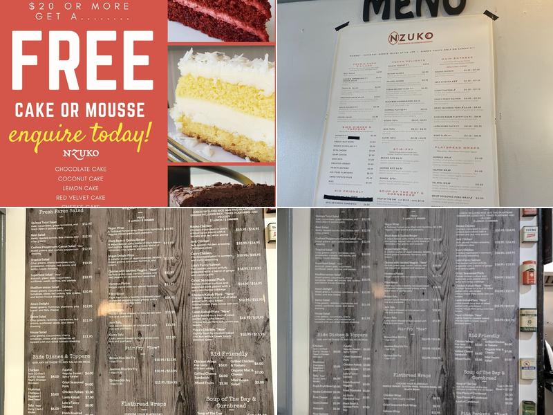 Nzuko Restaurant Menu