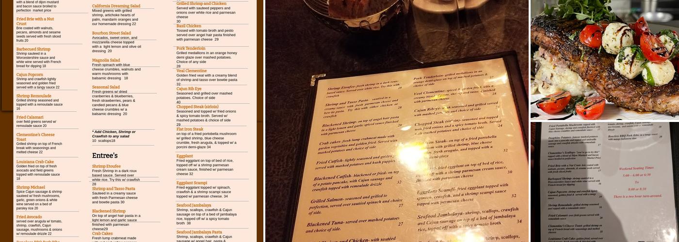 Clementine’s Restaurant Menu