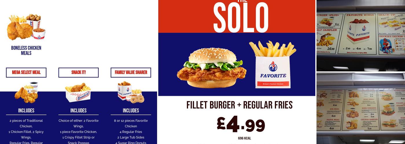 Favorite Chicken Slough Menu