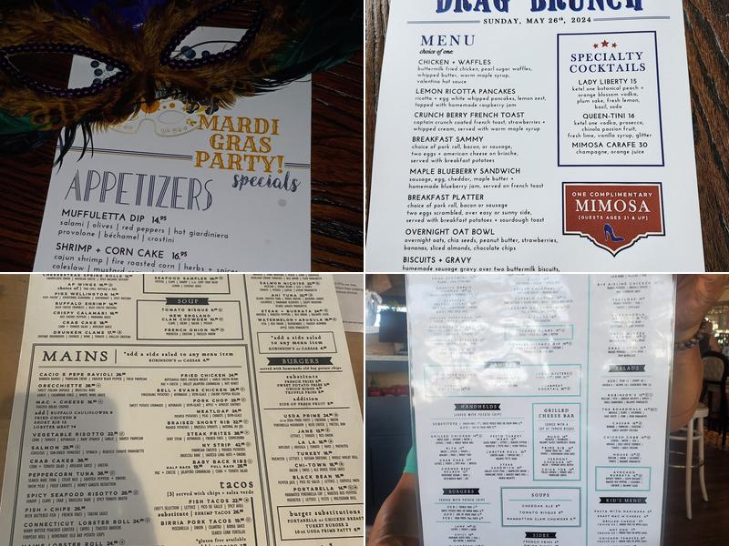 Tim McLoone's Supper Club Menu