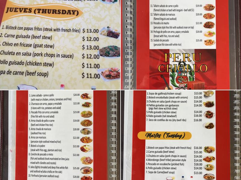 Caribbean Restaurant Menu