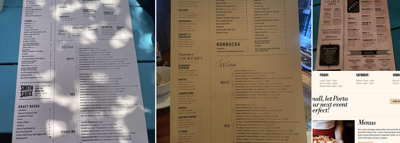 Porta Asbury Park Menu