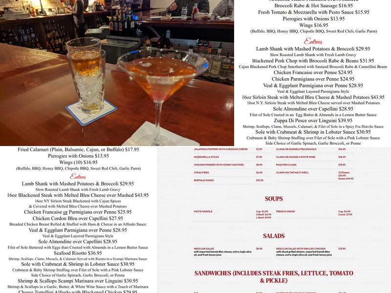 Tally-Ho Menu