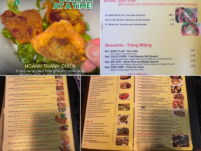 Viet Chopsticks Woodbridge Menu