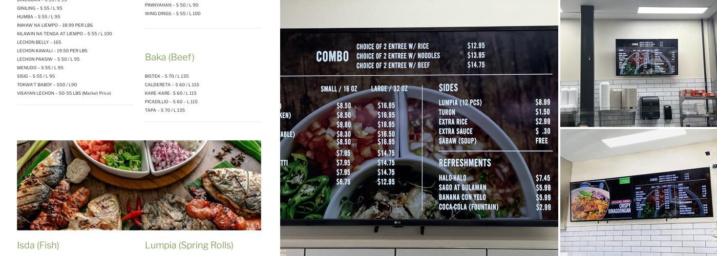 Kababayan Filipino Kitchen Menu