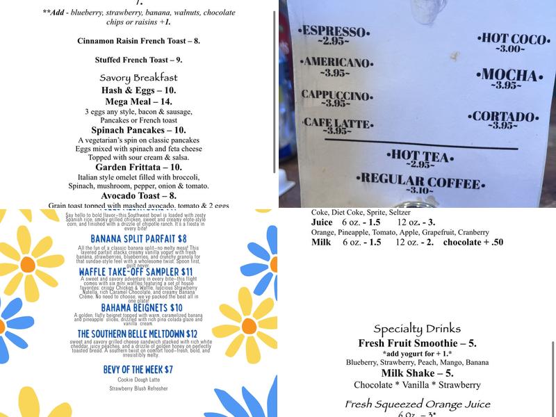 The Cookie Lady's Cafe Menu