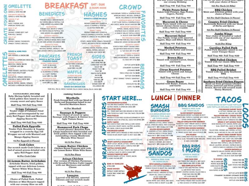 Shore Points BBQ Menu