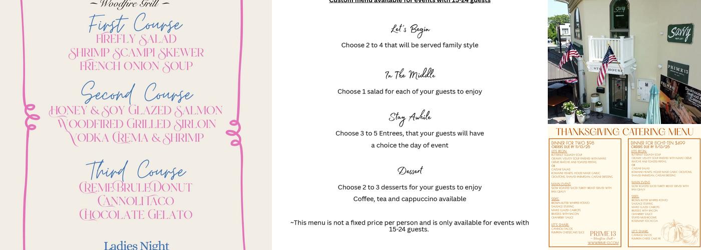 Prime 13 Menu