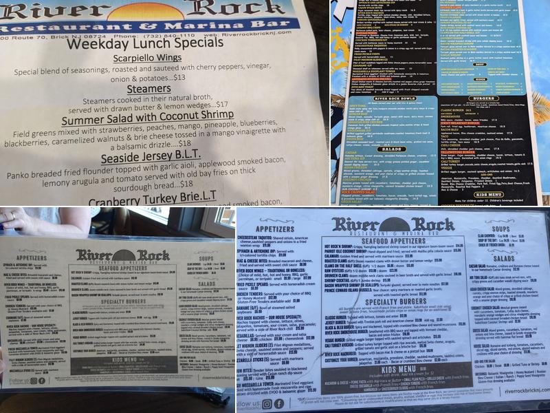 River Rock Restaurant & Marina Bar Menu