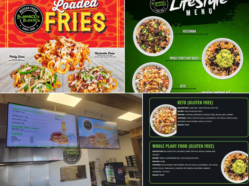 Bubbakoo's Burritos Menu