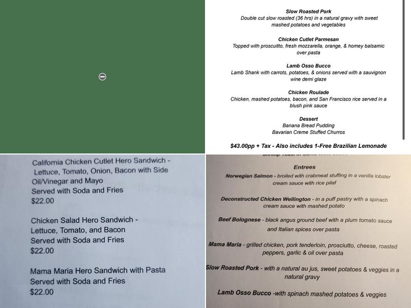 Arugula Spring Lake Menu