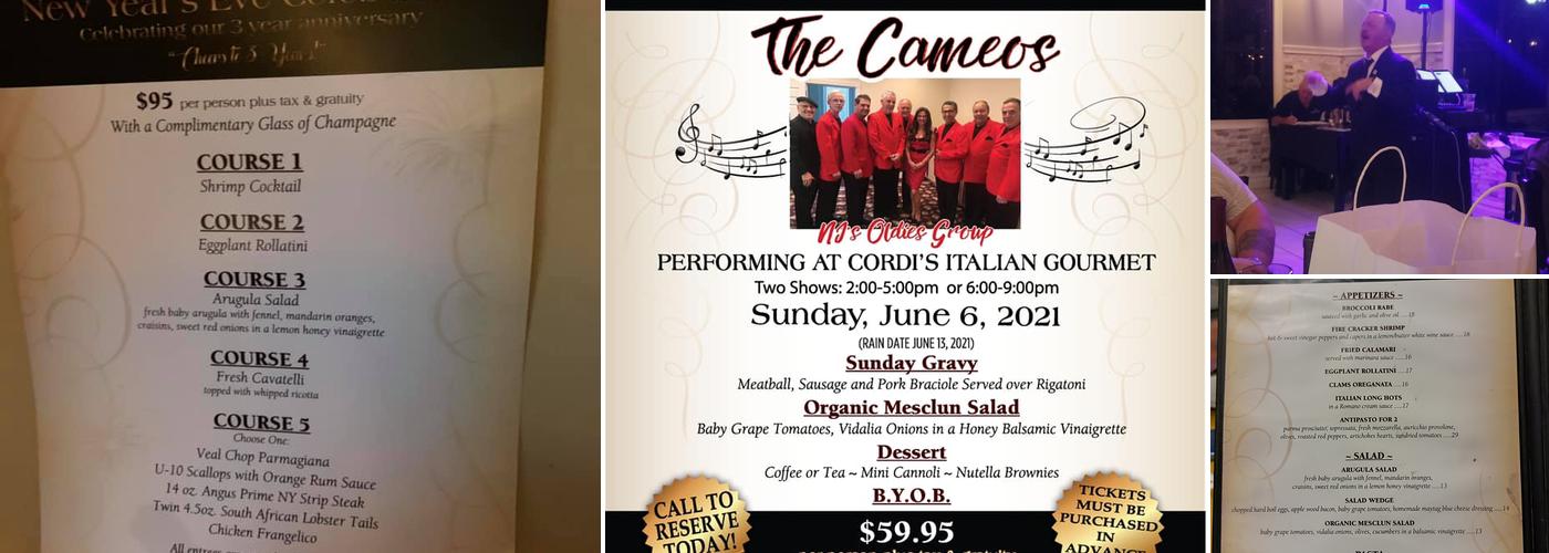 Cordi's Italian Gourmet Menu
