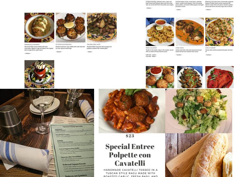 Spano's Ristorante Italiano Menu