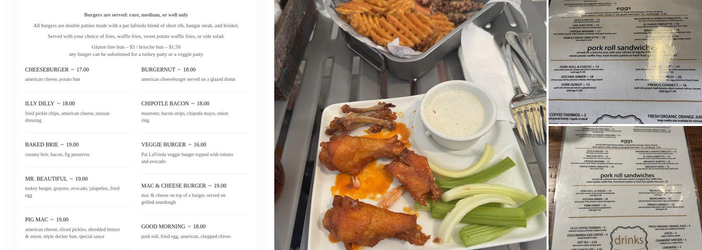 The Committed Pig Menu