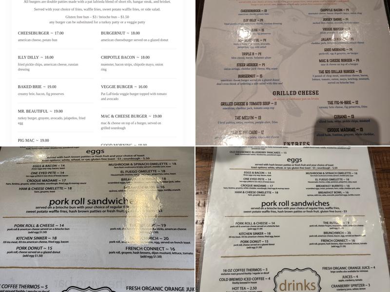 The Committed Pig Menu