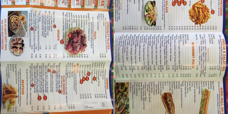 Pizza Express & More Menu