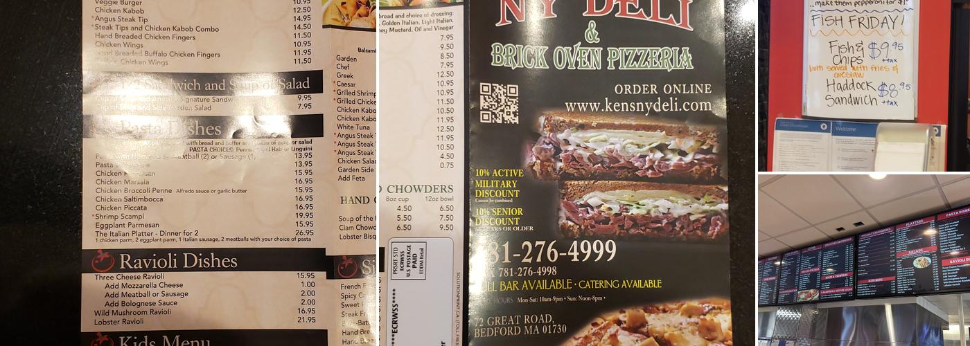Ken's NY Deli & Brick Oven Pizzeria Menu