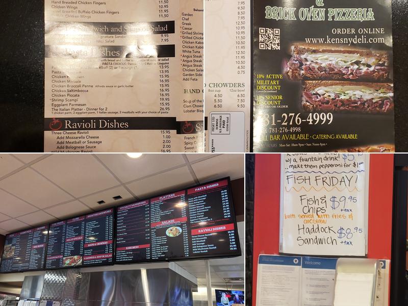 Ken's NY Deli & Brick Oven Pizzeria Menu