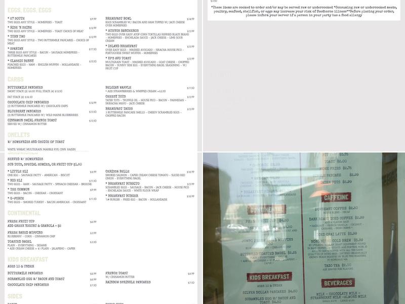 Eli's Breakfast, Burgers, & Brews Menu