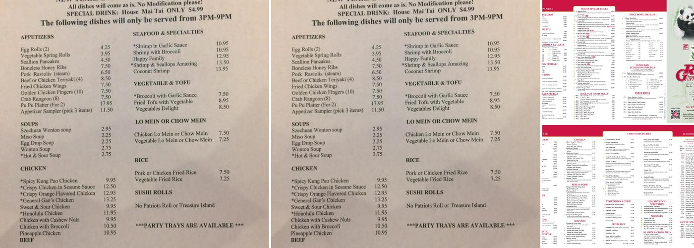 Red Ginger Menu