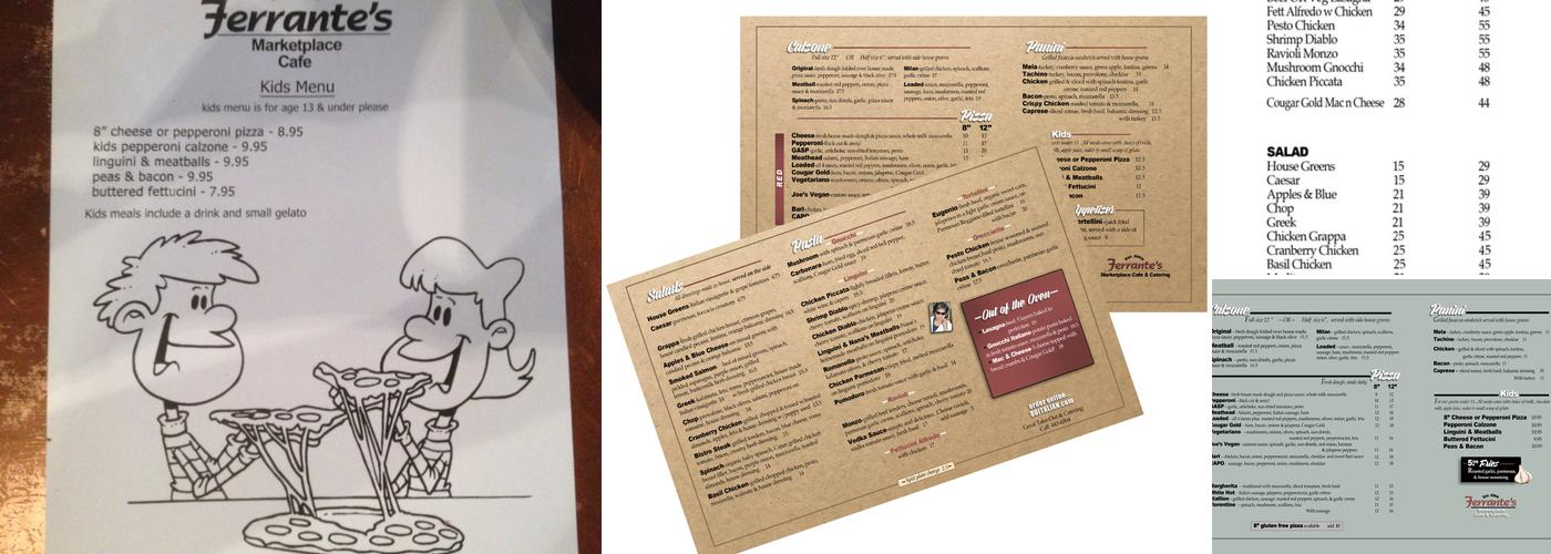Ferrante's Marketplace Cafe Menu