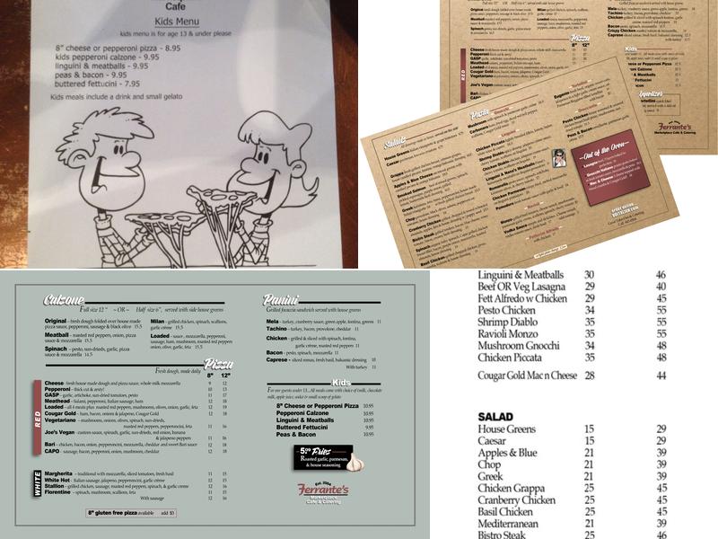 Ferrante's Marketplace Cafe Menu