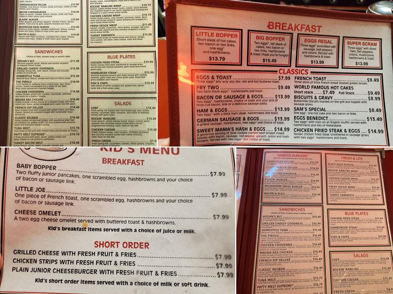 Hogan's Cafe Deluxe Menu