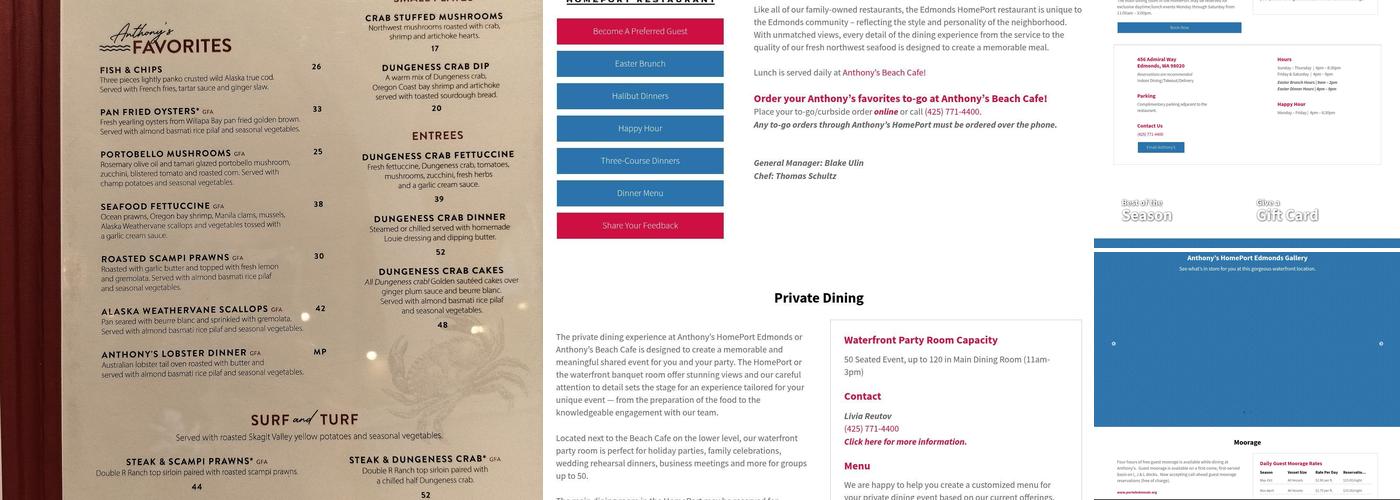 Anthony's at Spokane Falls Menu