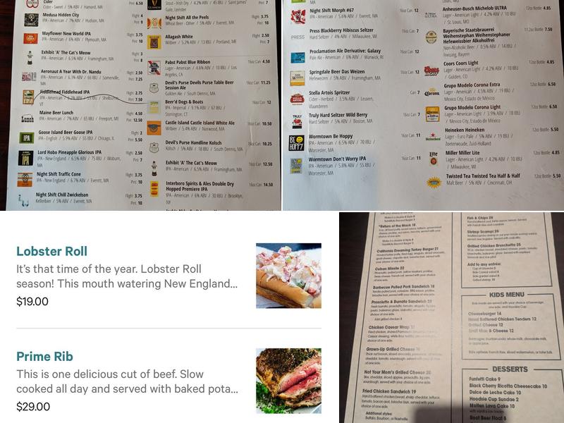 The Pleasant Cafe Menu