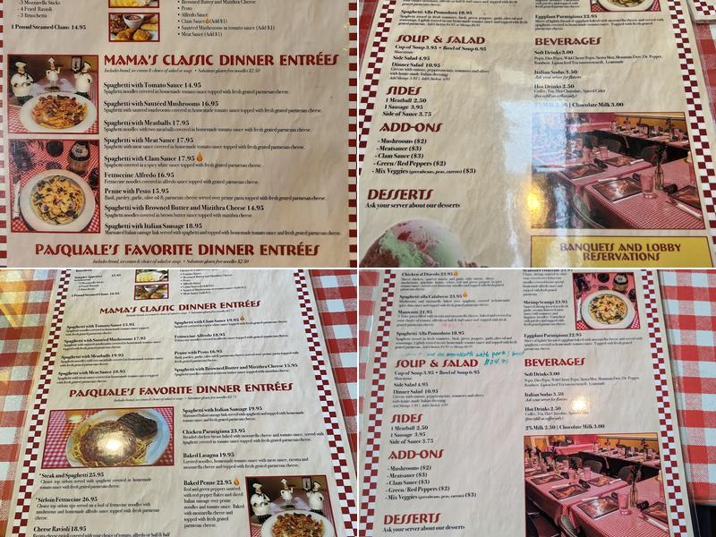 Ferraro's Spokane Valley Menu