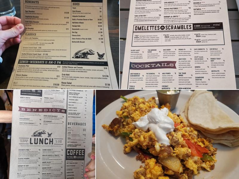 Bacon & Eggs Menu