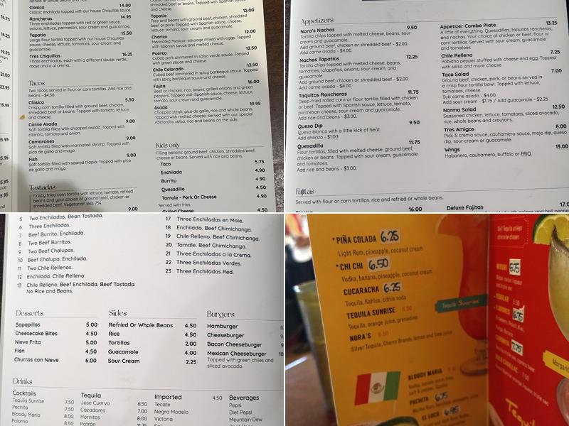 Chiquillas Mexican House Menu
