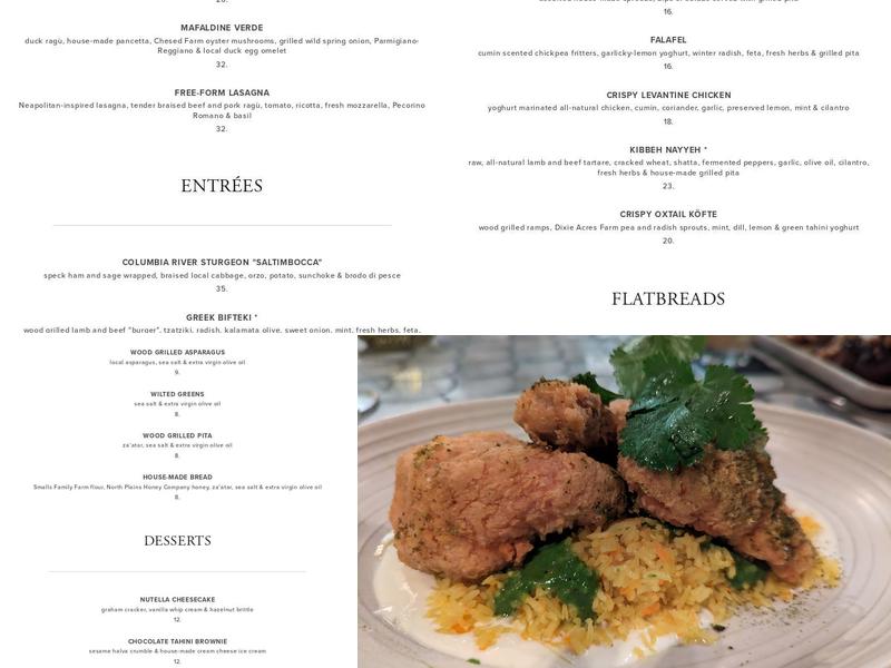 Saffron Mediterranean Kitchen Menu