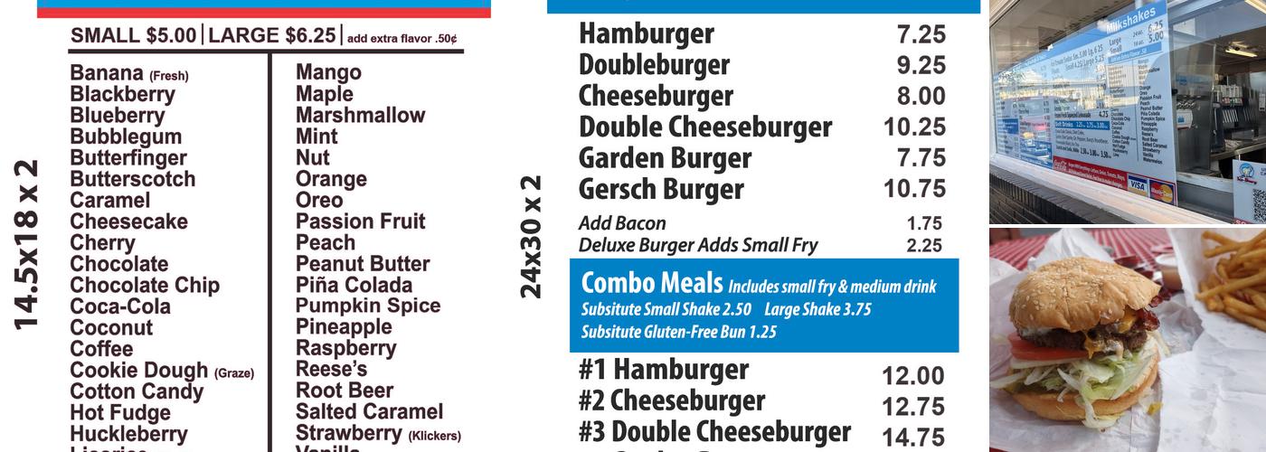 Ice-Burg Drive-In Menu