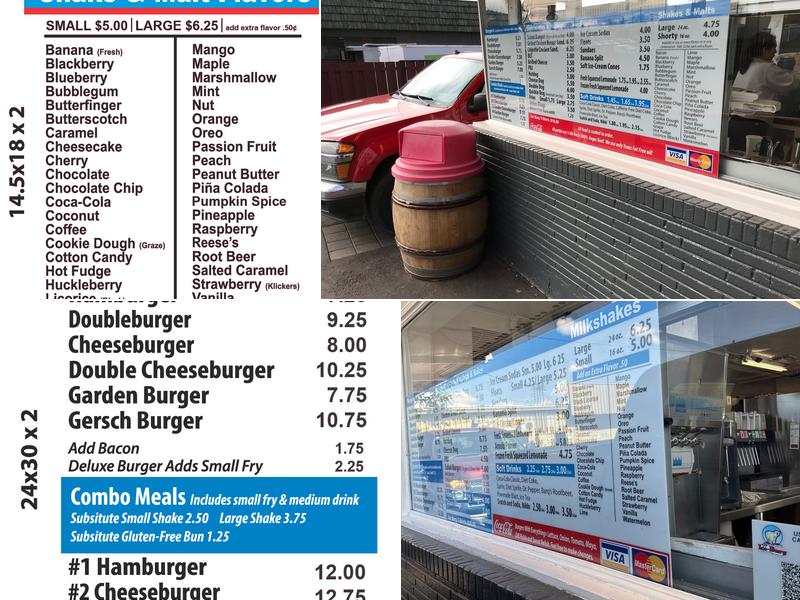 Ice-Burg Drive-In Menu