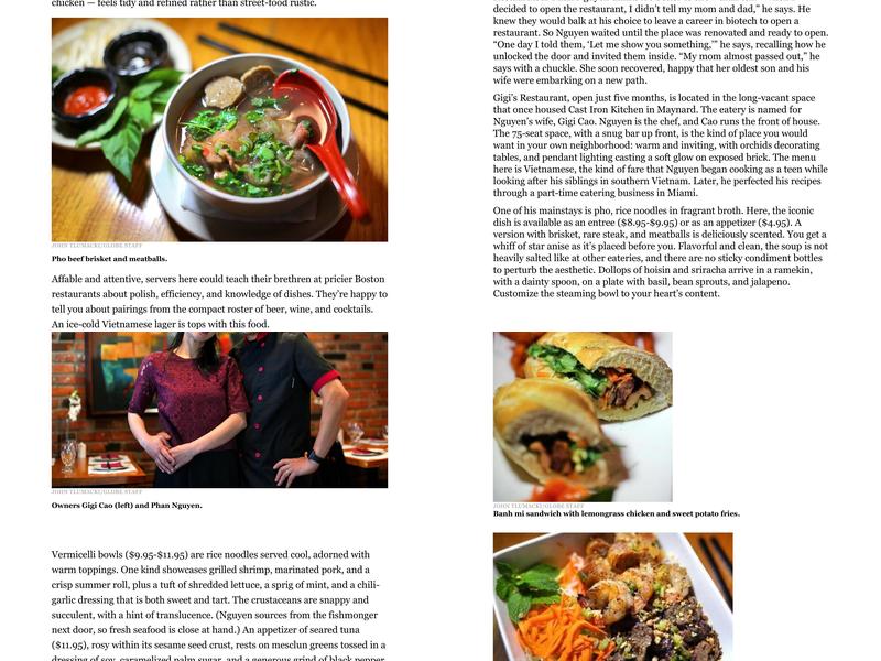 Gigi's Restaurant Menu