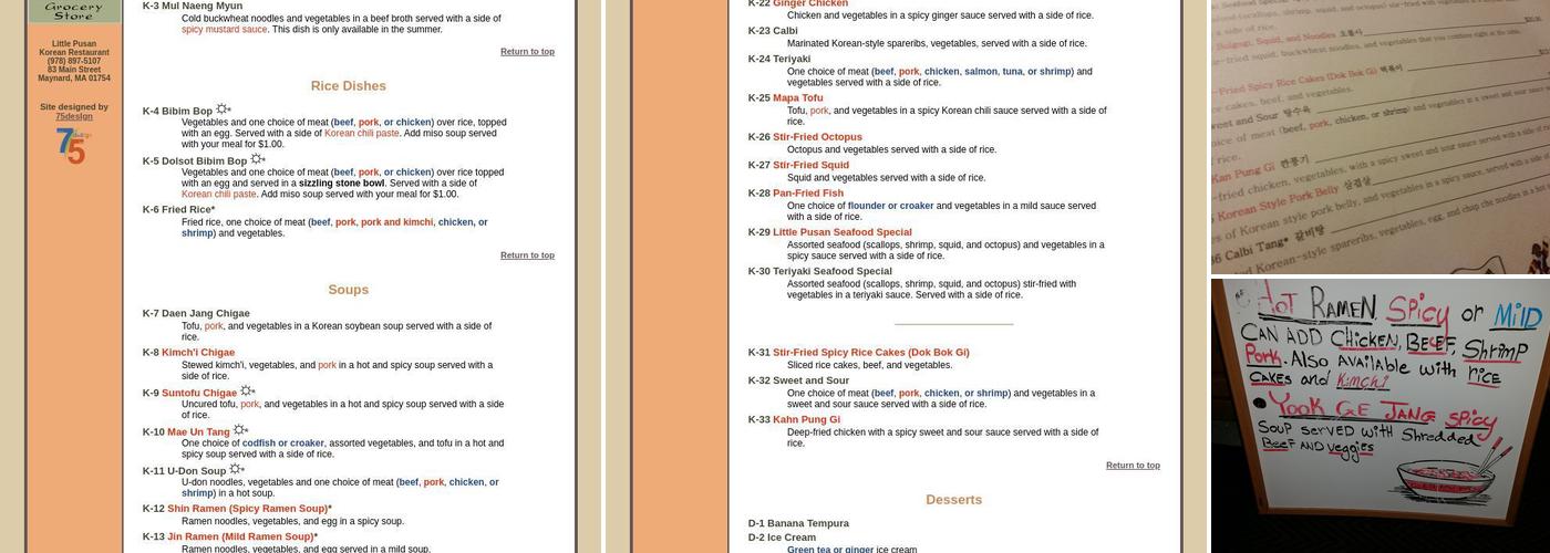 Little Pusan Menu