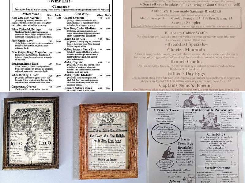Stephen Anthony's Restaurant Menu
