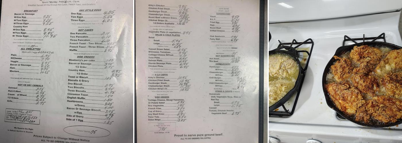Willow Inn Cafe Menu