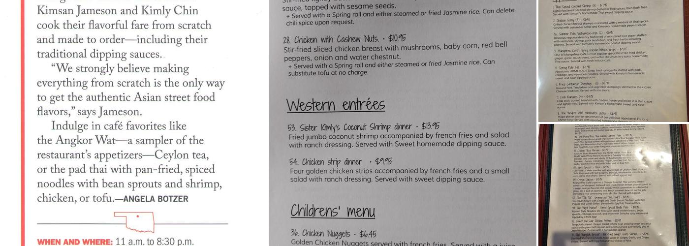 Mango Tree Cafe Menu