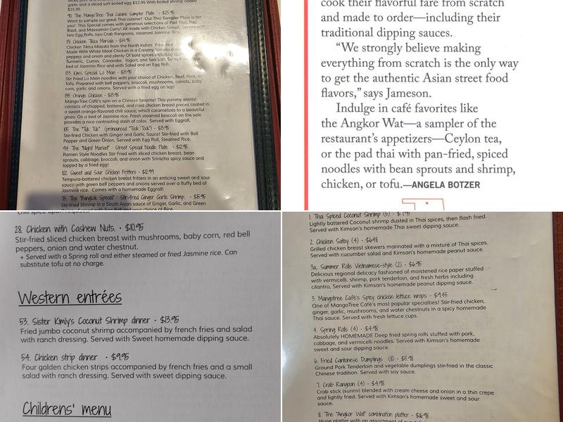 Mango Tree Cafe Menu