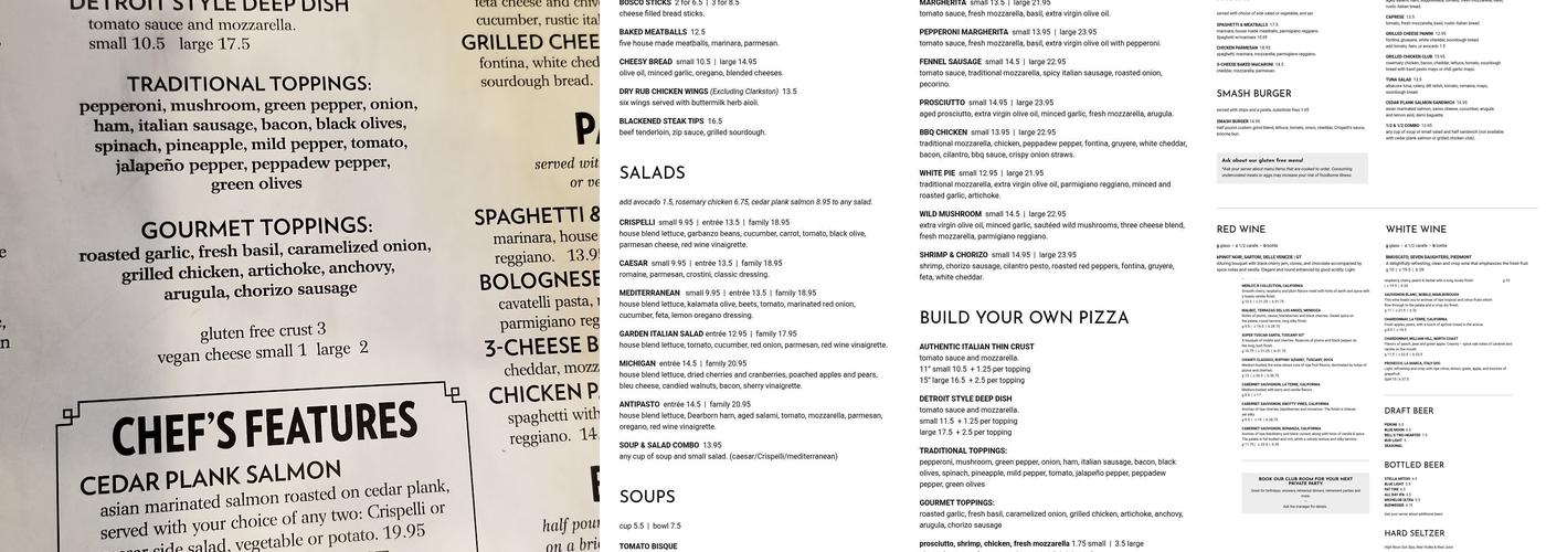 Crispelli’s Bakery & Pizzeria - Berkley Menu