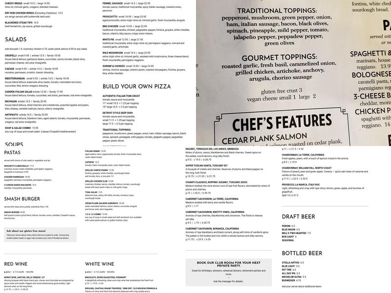 Crispelli’s Bakery & Pizzeria - Berkley Menu