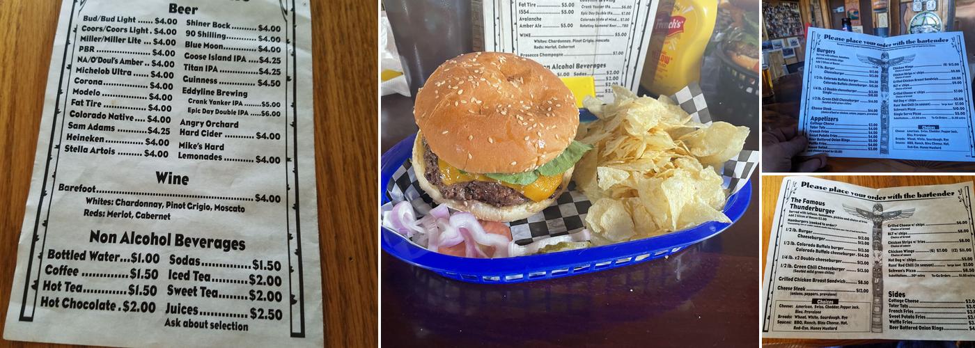 THUNDERBIRD INN Menu