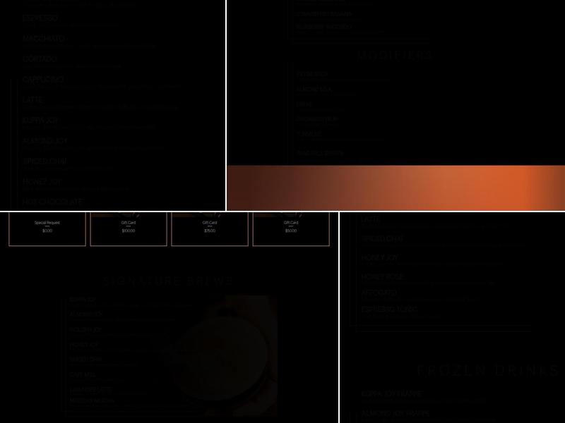 Birmingham Roast Menu